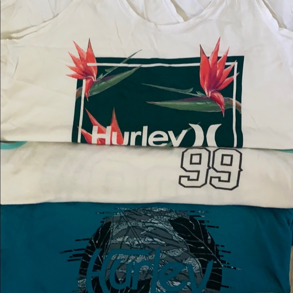 3 Hurley racer back tank tops